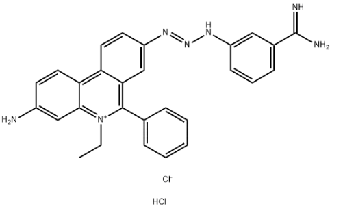 8-[3-(m-amidinophenyl)-2-triazeno]-3-amino-5-ethyl-6-phenylphenanthridinium chloride hydrochloride CAS 6798-24-9