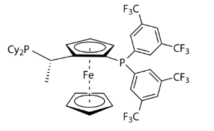 (S)-1-{(R)-2-[BIS[3,5-BIS(TRIFLUOROMETHYL)PHENYL]PHOSPHINO]-FERROCENYL}ETHYLDICY CAS 849923-15-5