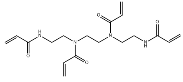 Structure of 2-Propenamide, N,N'-1,2-ethanediylbis[N-[2-[(1-oxo-2-propen-1-yl)amino]ethyl]- CAS 158749-66-7