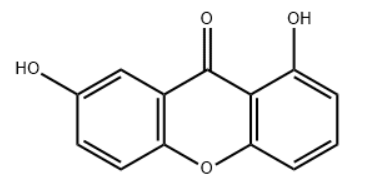 Structure of 3,6-DIHYDROXYXANTHONE CAS 529-61-3