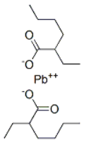 Structure of Lead bis(2-ethylhexanoate) CAS 301-08-6