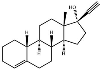 Structure of Lynestrenol CAS 52-76-6