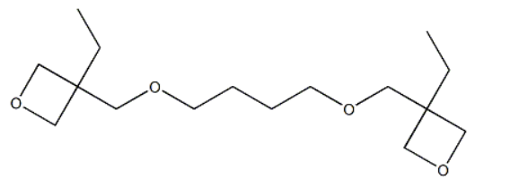 Structure of OXETANE, 3,3'-[1,4-BUTANEDIYLBIS(OXYMETHYLENE)]BIS[3-ETHYL- CAS 126050-33-7