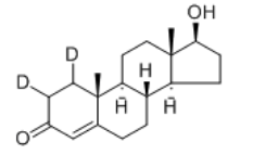 Structure of TESTOSTERONE-1,2-D2 CAS 204244-83-7