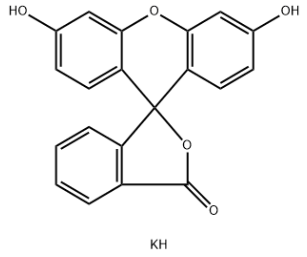 Structure of URANINE K CAS 6417-85-2