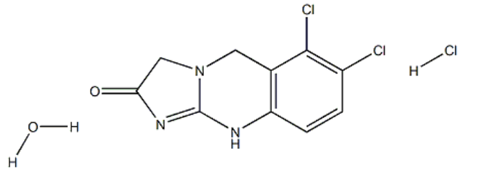 structure of ANAGRELIDE HCL MONOHYDRATE CAS 823178-43-4